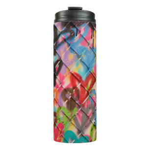 Abstraktes Spray Paint Texture Background Art, Str Thermosbecher