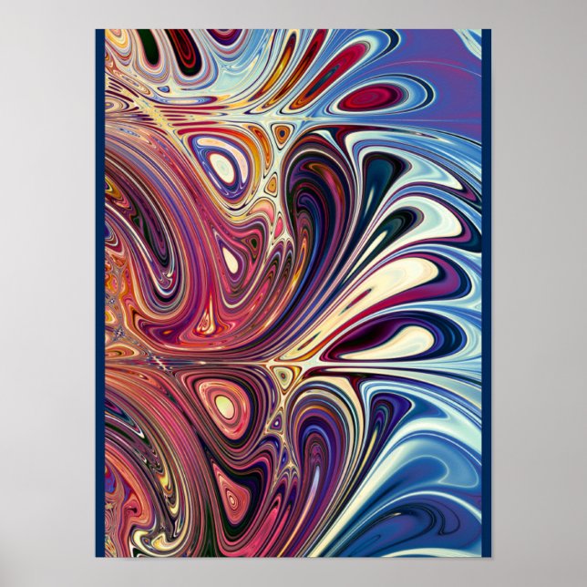 Abstraktes Spritzdesign Poster (Vorne)