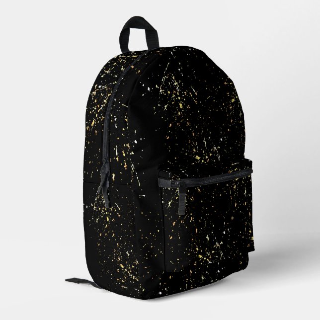 Abstraktes Spritzer-Design Bedruckter Rucksack (Rückseitige Ecke links)