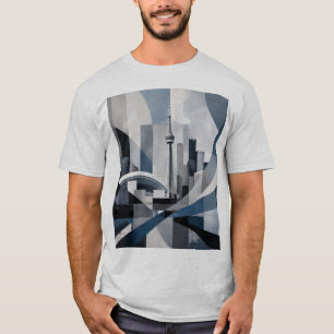 Abstraktes Stadtbild Toronto T-Shirt