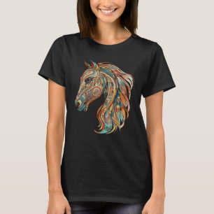 Abstraktes Stammespferd Amerikanische Ureinwohner  T-Shirt
