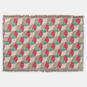 Abstraktes Stechwork-Quilt Decke