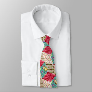 Abstraktes Stechwork-Quilt Krawatte