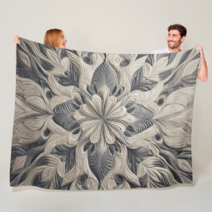 Abstraktes Steppdesign Fleecedecke