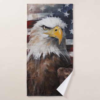 Abstraktes Strandtuch Amerikanischer Adler Badehandtuch