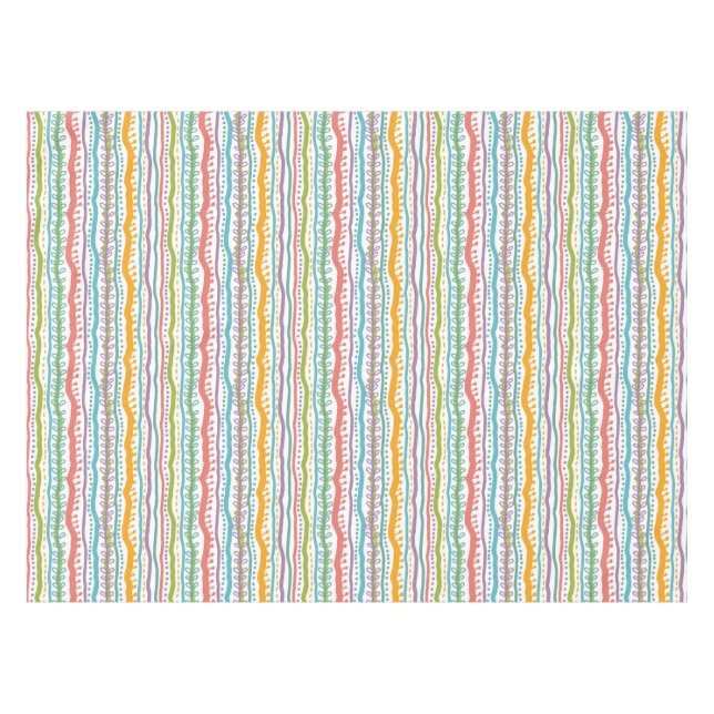 Abstraktes Streifen-Vertikale-Muster Tischdecke (Vorderseite (Horizontal))