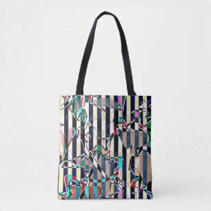 Abstraktes Streifenmuster Tasche
