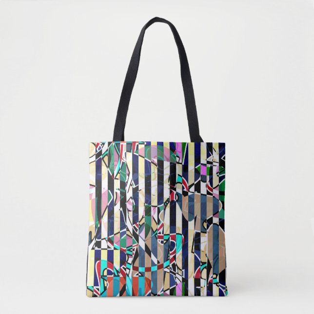 Abstraktes Streifenmuster Tasche (Vorderseite)