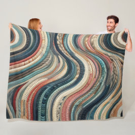 Abstraktes Stripdesign Fleecedecke