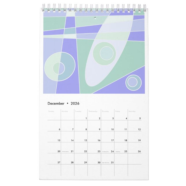 Abstraktes Surfen im Kalender 2023 (Dez 2026)