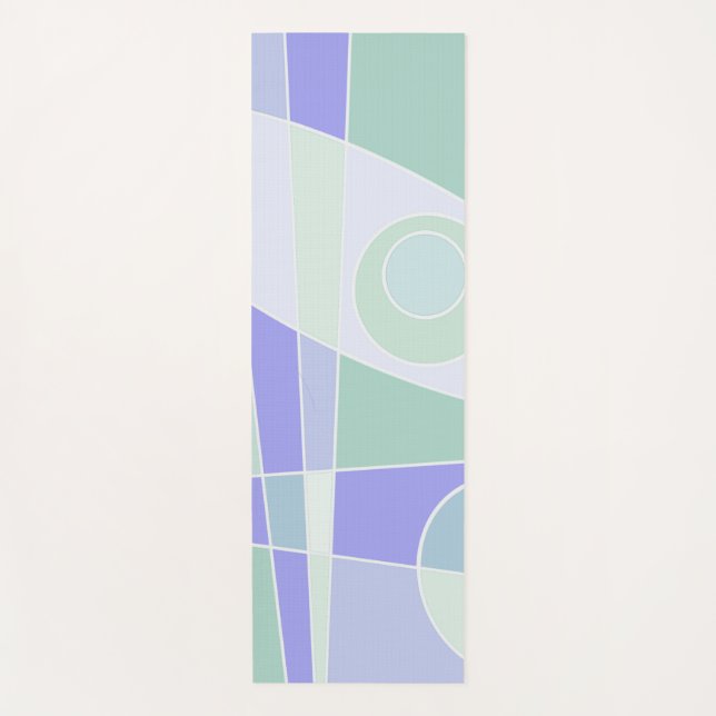 Abstraktes Surfen Lila Green Yoga Mat Yogamatte (Vorderseite)