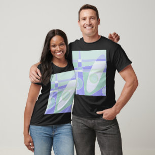 Abstraktes Surfen Lila grün T-Shirt
