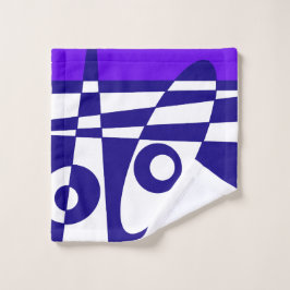 Abstraktes Surfen - Lila Navy Blau Waschlappen