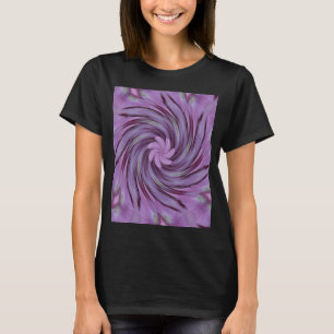 Abstraktes Swirl-Pink-Hydrangea-Muster T-Shirt