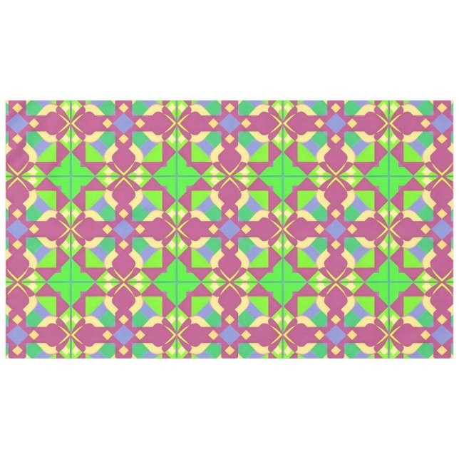 Abstraktes symmetrisches Design Tischdecke (Vorderseite (Horizontal))