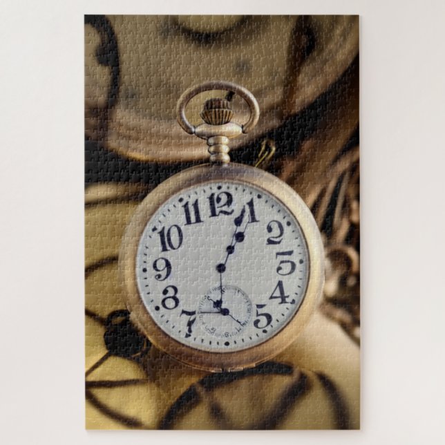 Abstraktes Taschenuhr-Puzzle (Vertikal)