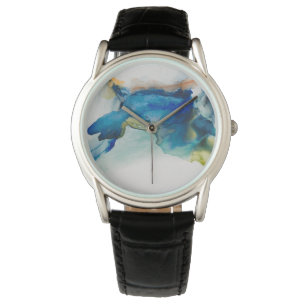 Abstraktes Terrain - Blau Armbanduhr