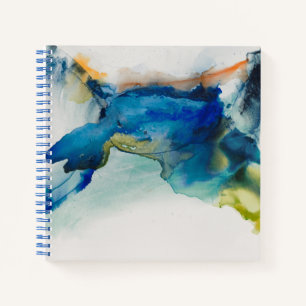 Abstraktes Terrain - Blau Notizbuch