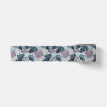 Abstraktes Terrazzo-Design von Blau und Mauve