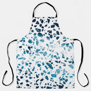 Abstraktes Terrazzo Mosaic Navy & Light Blue Muste Schürze