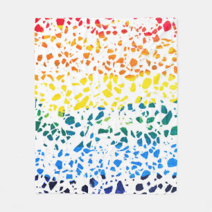 Abstraktes Terrazzo-Mosaik Buntes Regenbogenmuster Fleecedecke