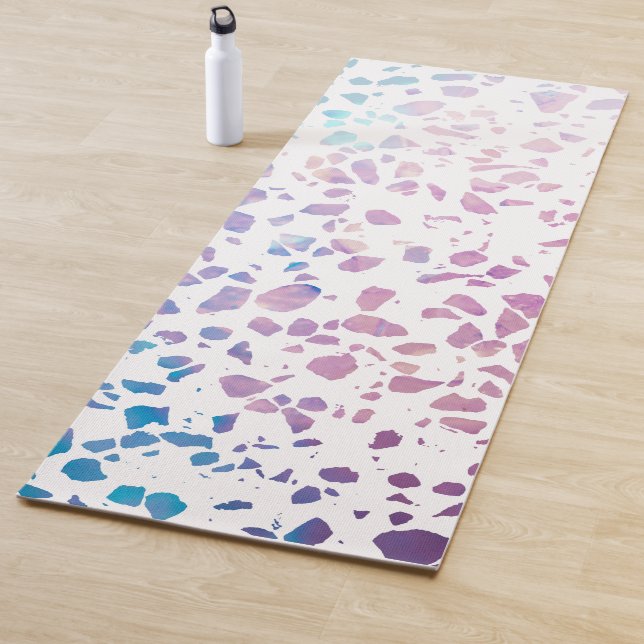 Abstraktes Terrazzo Mosaik Pink & Blue Muster Yogamatte (Beispiel)