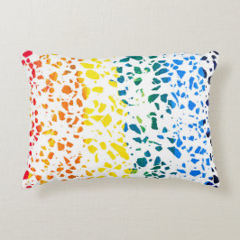 Abstraktes Terrazzo-Mosaik-Rainbow-Muster Dekokissen