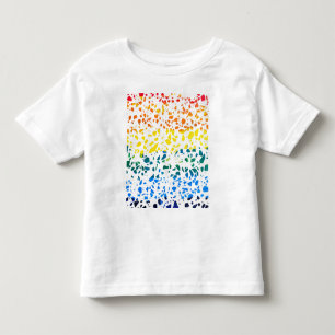 Abstraktes Terrazzo-Mosaik-Rainbow-Muster Kleinkind T-shirt