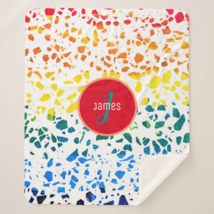 Abstraktes Terrazzo-Muster Sherpadecke