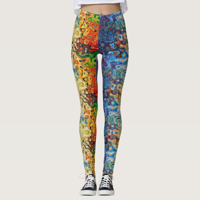 Abstraktes Textur Leggings (Vorderseite)