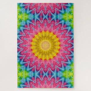 Abstraktes Tie-Dye-Medaillon-Design