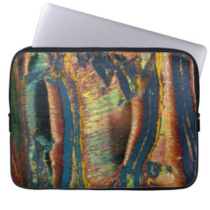 abstraktes Tigerauge Laptopschutzhülle