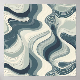 Abstraktes topographisches Muster Poster