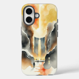 Abstraktes Tor zum Licht iPhone 16 Hülle