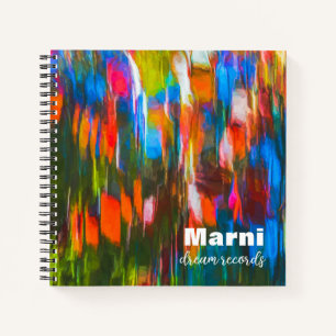 Abstraktes Traumjournal mit herrlichen Farben Notizbuch