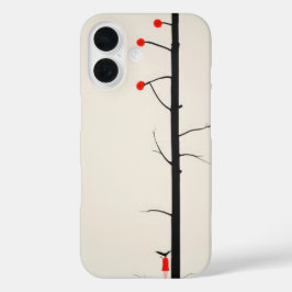 Abstraktes, träumliches kleines Rot-Mädchen und ei iPhone 16 Hülle