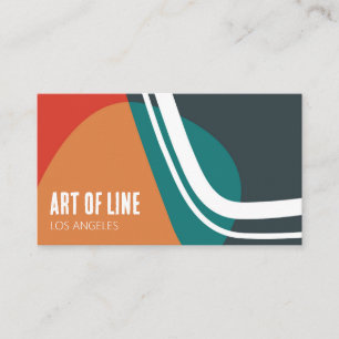 Abstraktes trendiges Line Art Design Visitenkarte