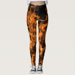 Abstraktes Trendy modernes auf Feuer-Flammen Leggings<br><div class="desc">Der abstrakte ModernOn Feuer-Flammenblick,  der als er groß ist,  flammt Tanz über diesen Leggings</div>