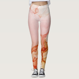 Abstraktes trendy modernes Hot Caramel mit Tintenk Leggings