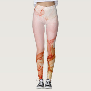 Abstraktes trendy modernes Hot Caramel mit Tintenk Leggings
