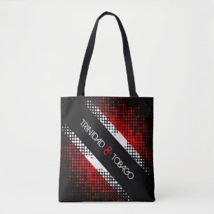 Abstraktes Trinidad und Tobago Punktmuster Flagge Tasche