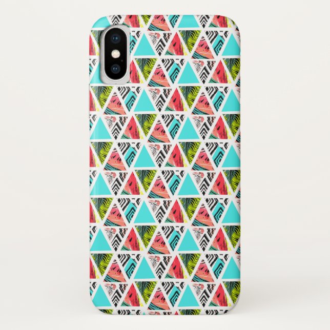 Abstraktes Tropenmuster Case-Mate iPhone Hülle (Rückseite)