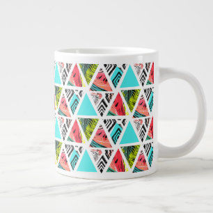 Abstraktes Tropenmuster Jumbo-Tasse