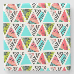 Abstraktes Tropenmuster Steinuntersetzer