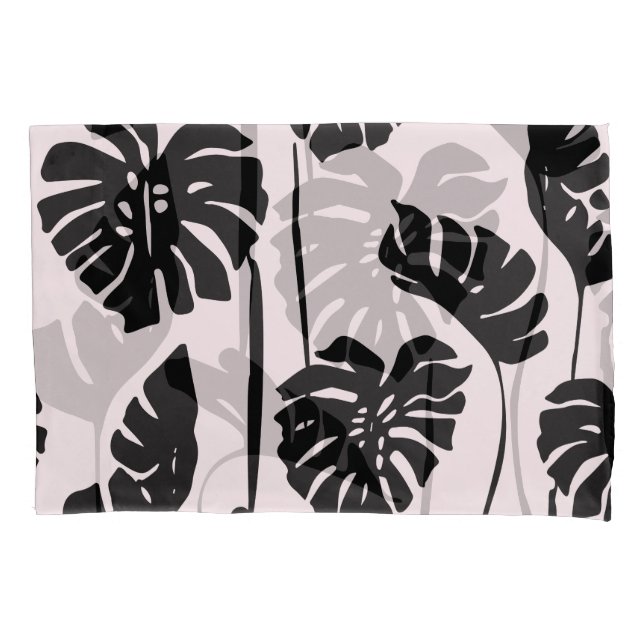 Abstraktes Tropical Monstero Palma Kissenbezug (Vorderseite)