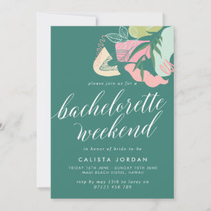 Abstraktes tropisches Bachelorette Wochenende Einl