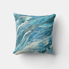 Abstraktes turbulentes blaues Kissen