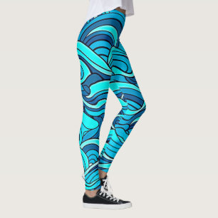 Abstraktes türkisfarbenes Meer   Leggings