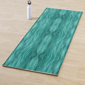 Abstraktes Türkiswasser-Rippenmuster Yogamatte