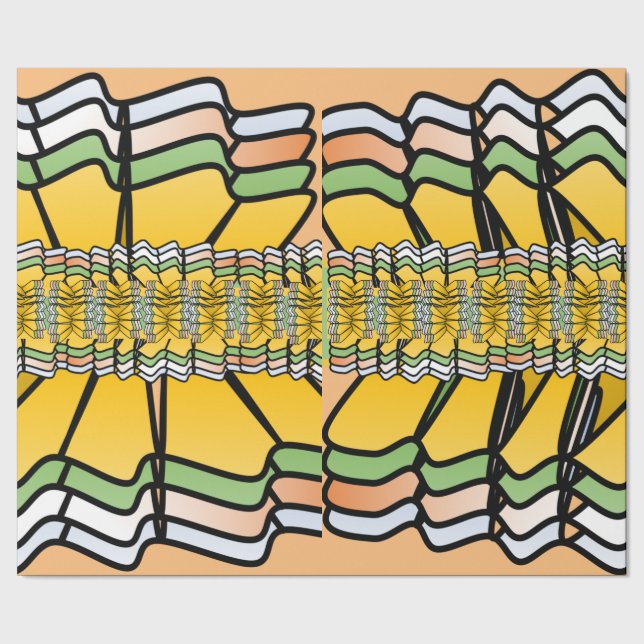 Abstraktes ummanteltes Papier Geschenkpapier (Saum)